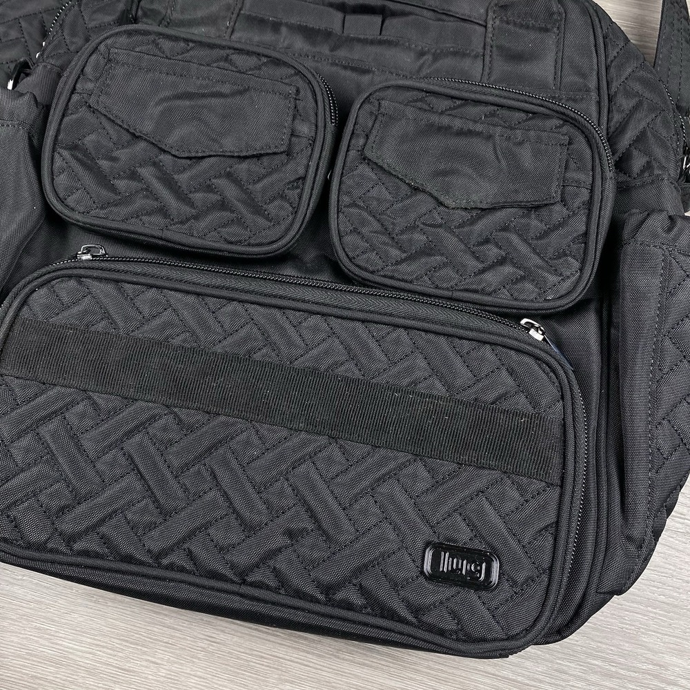 Lug Mini Puddle Jumper Quilted Hand Bag/ Crossbody Bag Black - Picture 2 of 8